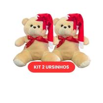 Urso De Natal Ursinho Pelúcia Decoração De Natal 2 Uni Urso De Natal Ursinho Pelúcia Decoração De Natal 2 Uni