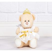 URSO DE PELUCIA 12 cm - PRINCESA PETIT COM RENDA