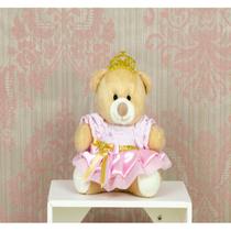 URSO DE PELUCIA 12 cm - PRINCESA PETIT COM RENDA