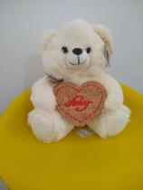 Urso de Pelúcia 24cm - Coração Amor