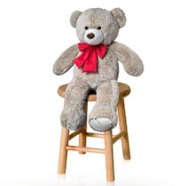 Urso de Pelúcia 50cm com Laço Macio Fofo Presente