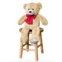 Urso de Pelúcia 50cm com Laço Macio Fofo Presente Urso de Pelúcia 50cm com Laço Macio Fofo Presente