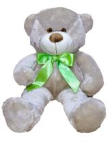 Urso De Pelúcia Avelã Super Macio 50 Cm - Com Laço Colorido, Decoração Quarto Infantil