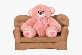 Urso De Pelúcia Baby 30 Cm - Escolha Cor Do Laço