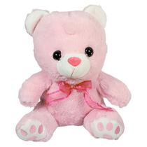Urso De Pelúcia Bart Com Lacinho 30cms - Rosa Urso De Pelúcia Bart Com Lacinho 30cms - Rosa