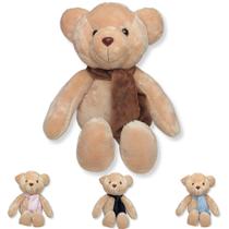urso de pelucia caramelo com cachecol marrom lindo ideal pra presente de criança