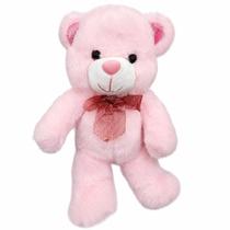 Urso De Pelúcia Carinho 30cms Cor:Rosa