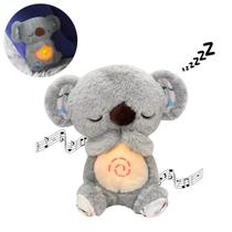 Urso de Pelúcia Coala Que Dorme e Respira Com Som e Luz