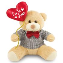 Urso de Pelúcia com Balão 30cm Anti-alérgico