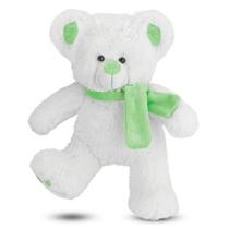 Urso de Pelúcia com Cachecol Verde 30 cm Antialérgico