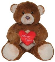 Urso De Pelúcia Com Coração 40Cm - Lovely Toys