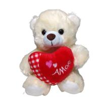 Urso de Pelúcia com Coração Amor - 20 cm - Fizzy