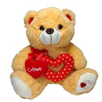 Urso de Pelúcia com Coração Amor - 34 cm