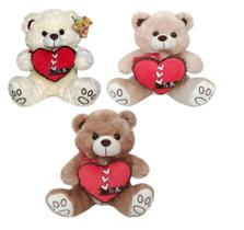 Urso de Pelúcia Com Coração Te amo 30Cm FE7112 - Fizzy Urso de Pelúcia Com Coração Te amo 30Cm FE7112 - Fizzy