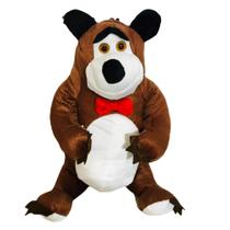 Urso De Pelúcia Da Marsha Com Gravata Gigante 60cm