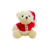 Urso de Pelúcia de Natal - Gorro Noel - Branco - 1 unidade - Cromus - Rizzo Urso de Pelúcia de Natal - Gorro Noel - Branco - 1 unidade - Cromus - Rizzo