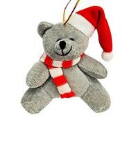 Urso de Pelúcia Enfeite para Pendurar e Decorar sua Árvore de Natal 12CM