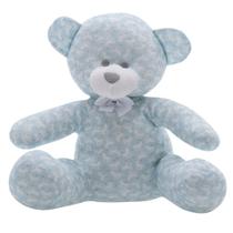 Urso De Pelúcia Estampado Azul Zip Toys