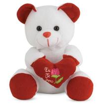 Urso de Pelúcia Eu Te Amo Vermelho 20 cm Antialérgico