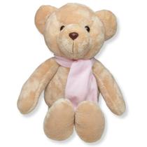 Urso de Pelúcia Fofuxo Caramelo com Rosa