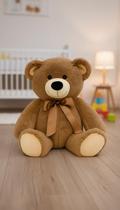 Urso de Pelúcia Gigante 80cm Antialérgico Cor Mel Urso de Pelúcia Gigante 80cm Antialérgico Cor Mel