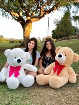 Urso De Pelúcia Gigante com Laço 90cm Teddy Varias Cores