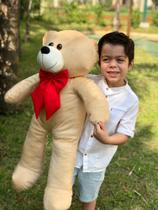 Urso De Pelúcia Gigante Teddy - Grande - Laço - Junior Baby Store