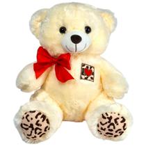 Urso de Pelúcia Grande 35cm Com Coração e Laço Lindo Amor