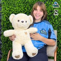 Urso de Pelúcia HugBear 55cm Super Fofo, Macio e com Zíper