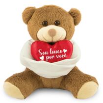 Urso de Pelúcia Louco Por você 25cm Anti-alérgico