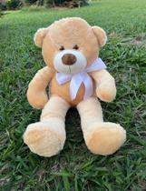 Urso De Pelucia Macio Bicho 50cm Criança Presente Com Laço Várias Cores - DW Confecções