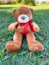 Urso De Pelucia Macio Bicho 50cm Criança Presente Com Laço Várias Cores