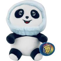 Urso de pelúcia panda com touca Urso de pelúcia panda com touca