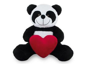 Urso de Pelúcia Panda Coração 20cm Anti-alérgico