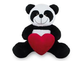 Urso de Pelúcia Panda Coração 25cm Anti-alérgico