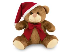 Urso de Pelúcia Papai Noel 20cm Decoração Natal