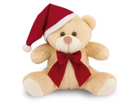 Urso de Pelúcia Papai Noel 20cm Decoração Natal - Toybrink