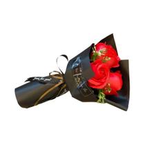 Urso De Pelúcia Para O Dia Dos Namorados, Buquê De Rosas De Sabão Artificial, Caixa De Presente,