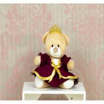 URSO DE PELUCIA PRINCESA - TEDDE 12 cm