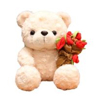 Urso De Pelúcia Romântico Com Buquê De Rosas - Presente Para Namorada, Esposa, Aniversário, Urso De Pelúcia Romântico Com Buquê De Rosas - Presente Para Namorada, Esposa, Aniversário,