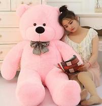 Urso de Pelúcia Rosa Gigante 80cm - Brinquedo de Pelúcia para Abraçar