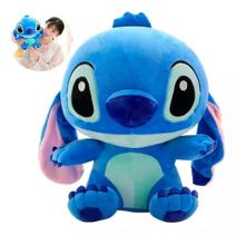 Urso De Pelúcia Stitch Azul 30cm Lillo Stitch Antialérgico