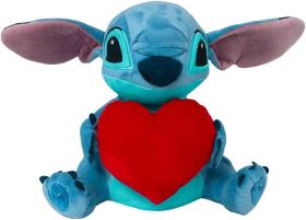 Urso De Pelucia Stitch Coração Com Som 30cm Disney Multikids