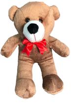 Urso De Pelúcia Teddy Grande Com Laço 50cm Muito Macio - Doce de Leite - Barros Baby Store