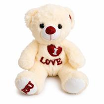 Urso De Pelúcia TK I Love You 36cms - Creme Urso De Pelúcia TK I Love You 36cms - Creme