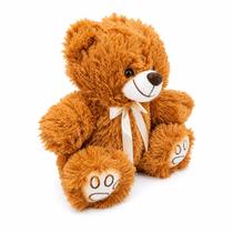 Urso de Pelúcia Toninho com Laço 25cms Cor:Marrom