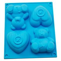 Urso de silicone amor bakeware molde de bolo cartoon urso amor diy ferramentas de cozimento