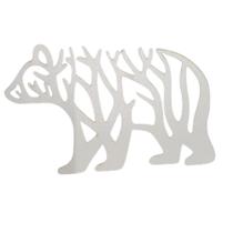 Urso Decorativo Raizes Mdf 3mm Branco 19x11 Cm F031