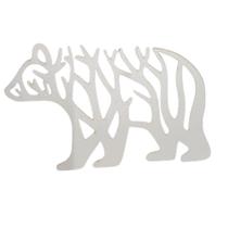 urso decorativo raizes mdf 3mm branco 19x11 cm