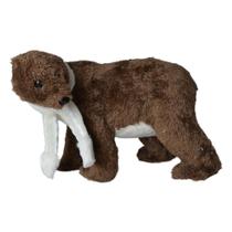 Urso em pé com cachecol marrom e bege - 27cm Urso em pé com cachecol marrom e bege - 27cm